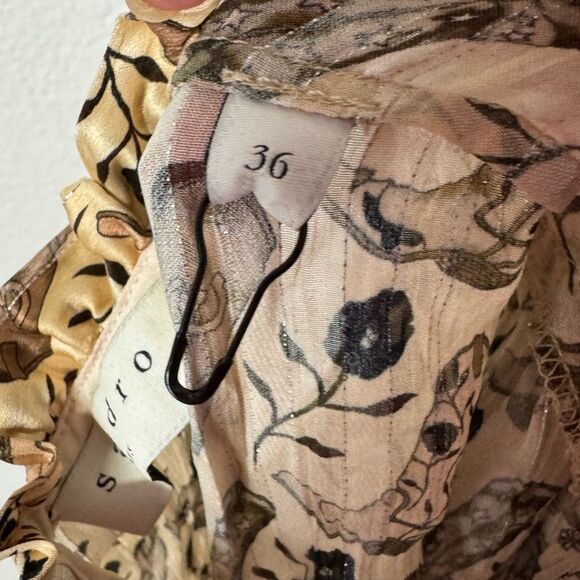 Sandro Western Cowboy Boot Print Silk Midi Dress - Picture 8 of 12